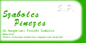 szabolcs pinczes business card